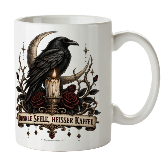 Düstere Halloween Tasse mit Rabe für Goth Fans|p:2014974|h:b38f63f98768ff5e21d99acb643e0e7a