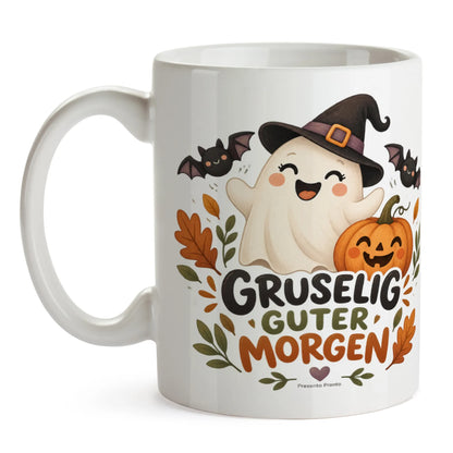 Lustige Halloween-Tasse mit Geist im Hexenhut|p:2014975|h:0b67603b86a480b43986a5176e85c0ab