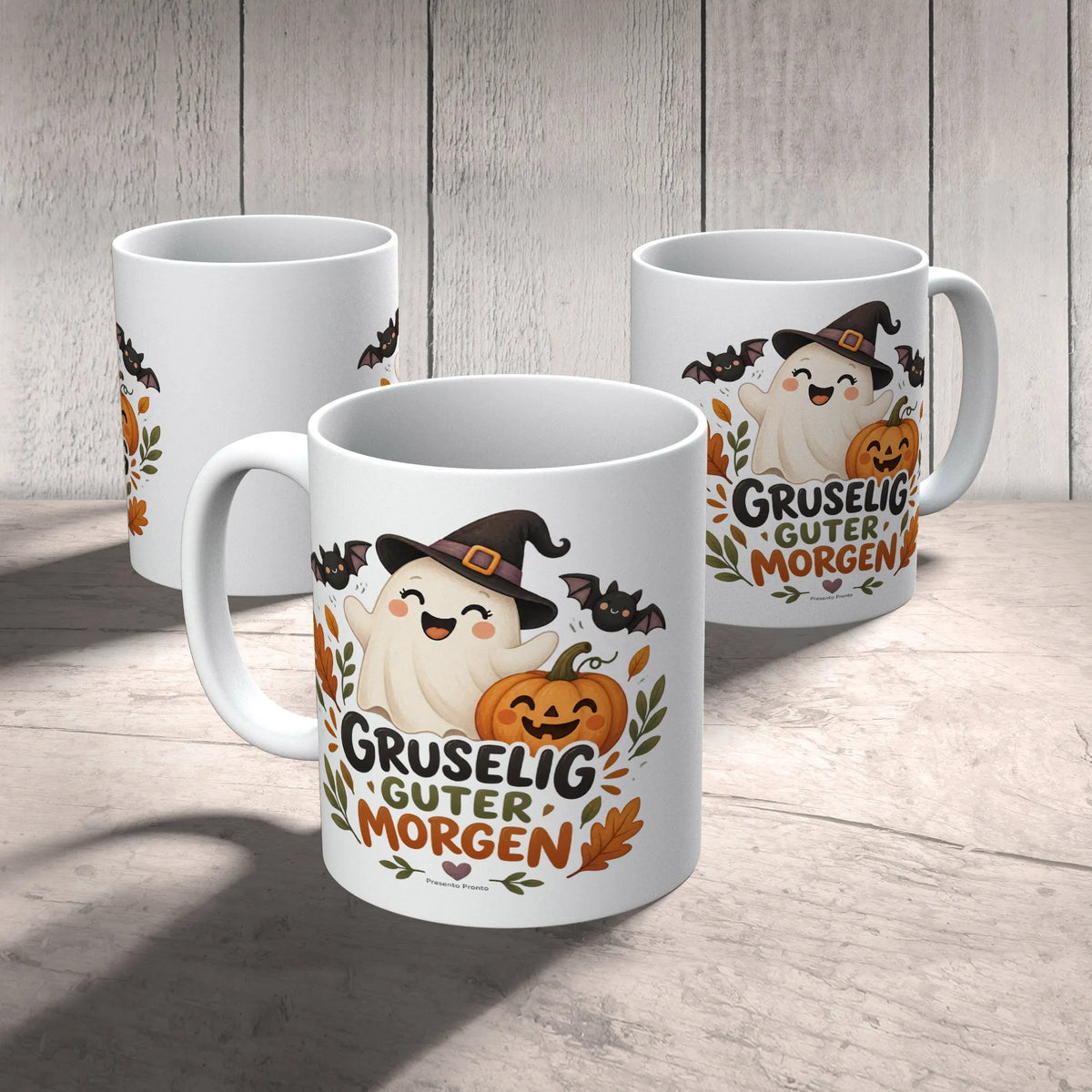 Lustige Halloween-Tasse mit Geist im Hexenhut|p:2014975|h:8d73d20ad145dd4670a2e1d8ac37a3c2