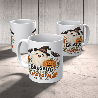 Lustige Halloween-Tasse mit Geist im Hexenhut|p:2014975|h:8d73d20ad145dd4670a2e1d8ac37a3c2