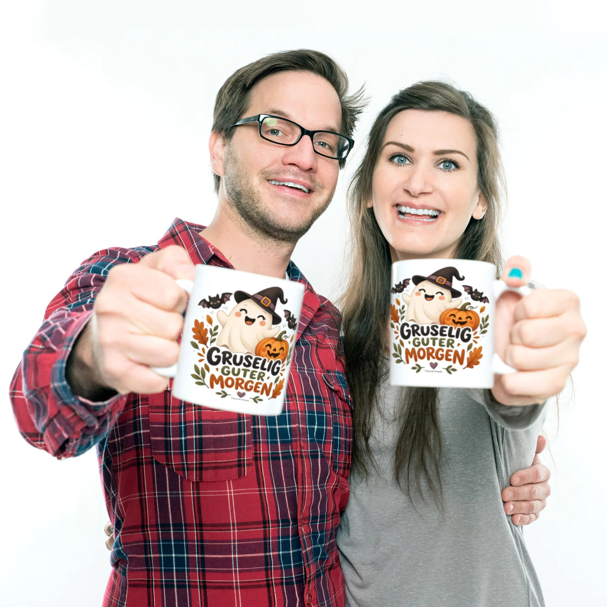 Lustige Halloween-Tasse mit Geist im Hexenhut|p:2014975|h:df713d1afe3e018784a4bb4697319d0d