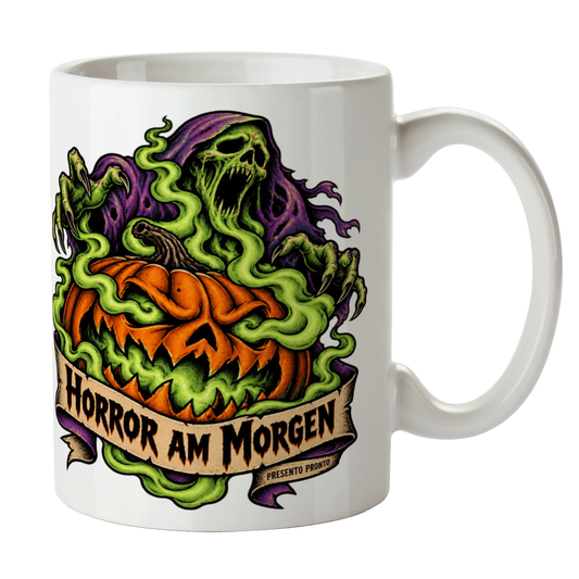 Gruselige Halloween-Tasse mit Kürbisgesicht|p:2014979|h:38470c897ebb614b68545cfa320a80e8