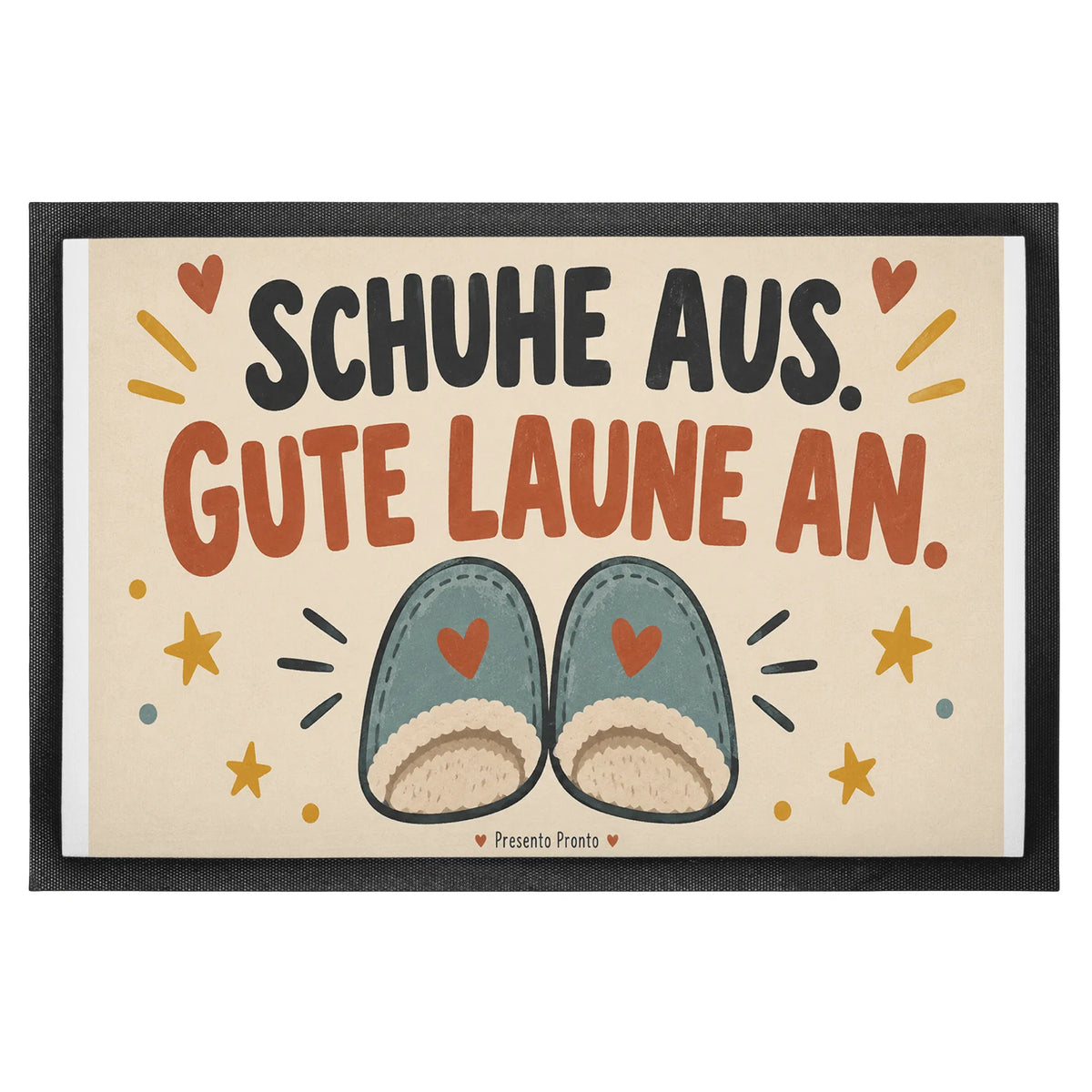 Lustige Fußmatte mit lustigem Spruch und Hausschuhen für Gäste|p:2014984|h:3ec1aeb349f2401515c4794c2995a16f