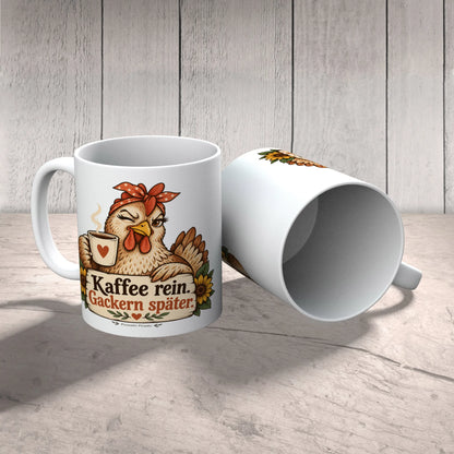 Lustige Tasse mit Huhn für freche Kaffeefans|p:2014985|h:e4984670ed01b51300020199871cdb17