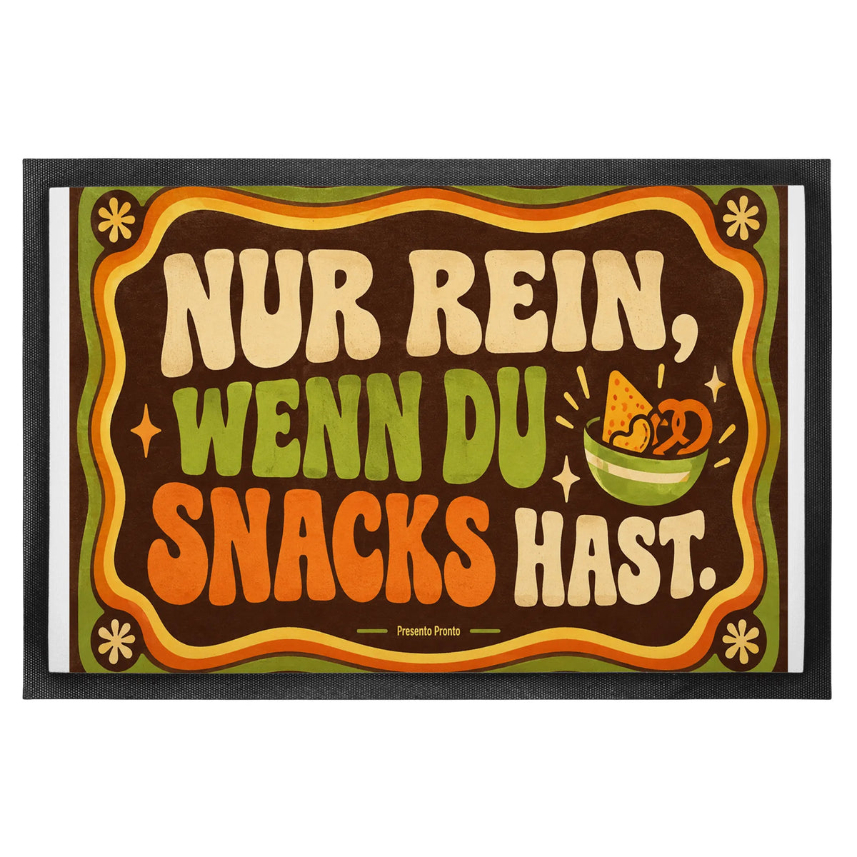 Lustige Fußmatte mit Spruch und Snackschüssel für Gäste|p:2014992|h:507915cb27d88b6b8316c640ab1dab96