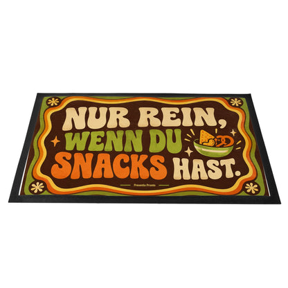 Lustige Fußmatte mit Spruch und Snackschüssel für Gäste|p:2014992|h:651410b508521333cde5ab9956a81002