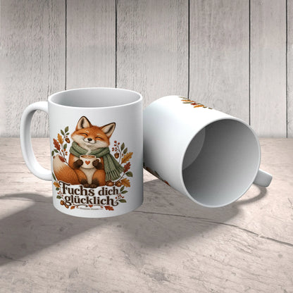 Lustige Tasse mit Fuchs im Schal für Fuchsfans|p:2015000|h:90f77a2e9b487fffd391d90c55543058
