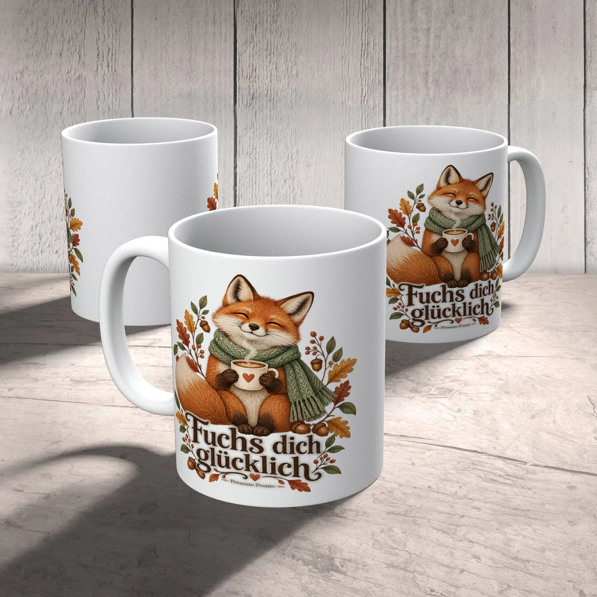Lustige Tasse mit Fuchs im Schal für Fuchsfans|p:2015000|h:288a9690649dad63de54bf978e514e3d