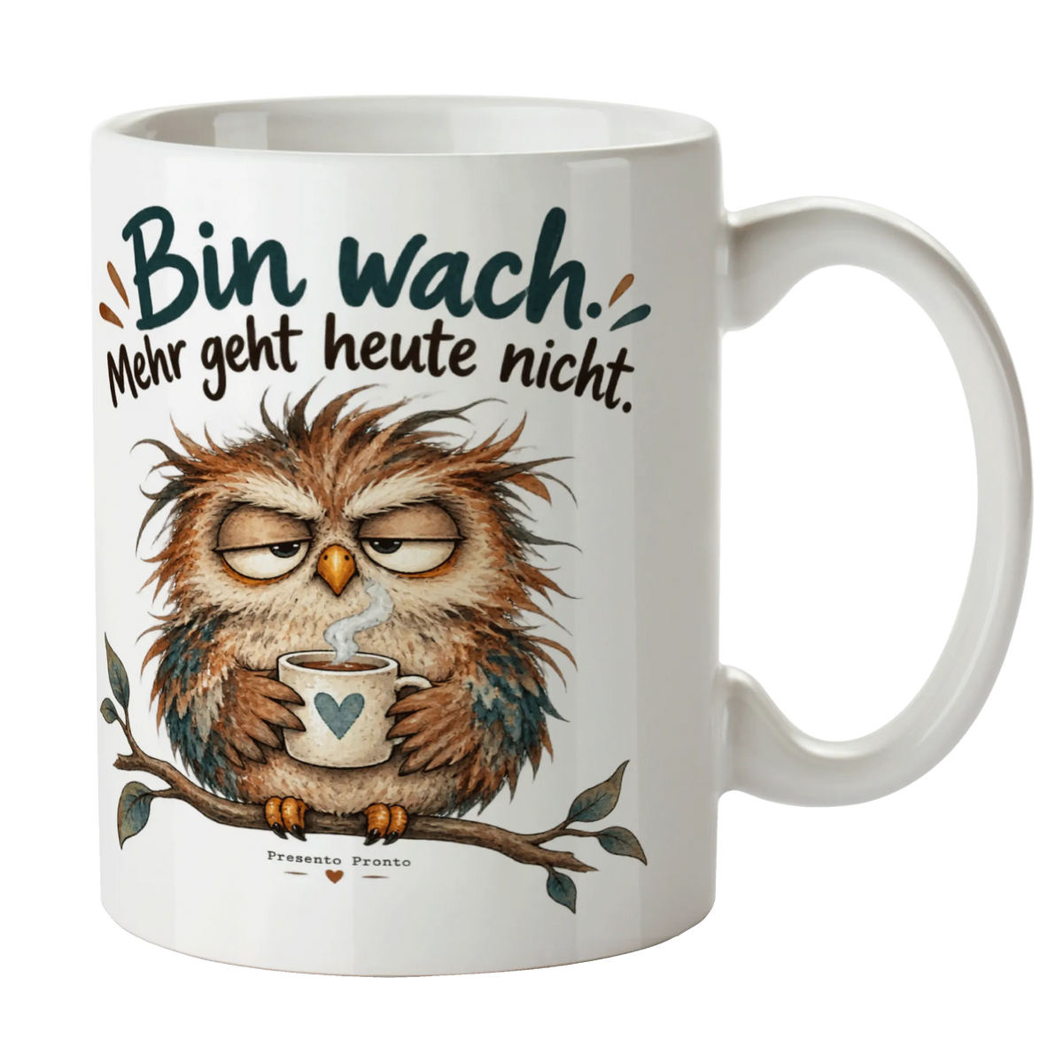 Lustige Tasse mit Eule für müde Morgenmuffel|p:2015004|h:f319d6439f58ae96d9eb50236df792bf