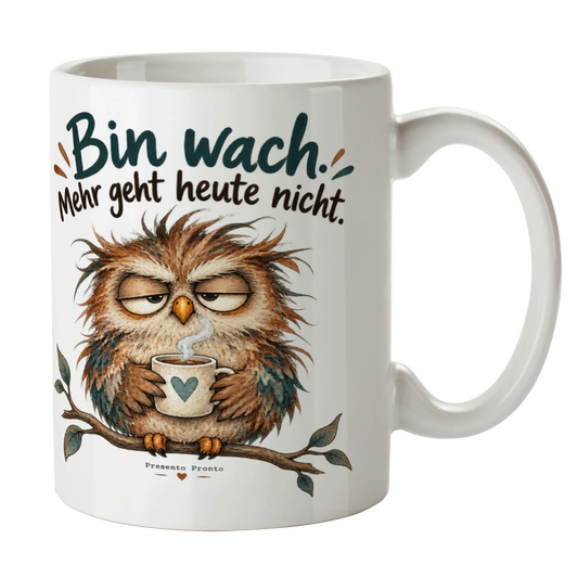 Lustige Tasse mit Eule für müde Morgenmuffel|p:2015004|h:f319d6439f58ae96d9eb50236df792bf