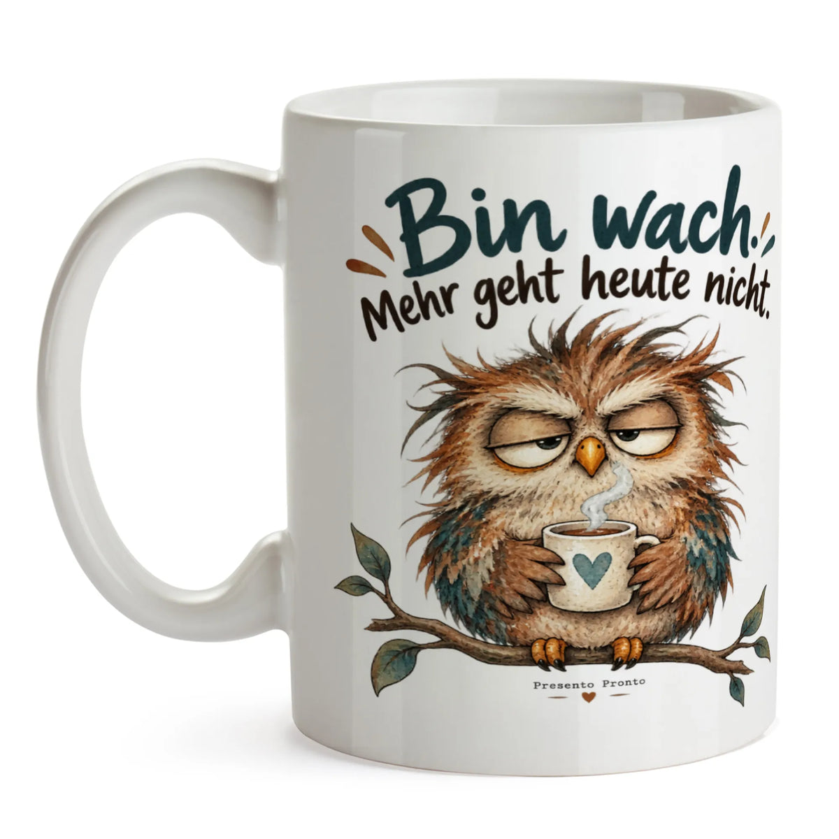 Lustige Tasse mit Eule für müde Morgenmuffel|p:2015004|h:f7bf8eac5c405fea3a58c456b627fef1
