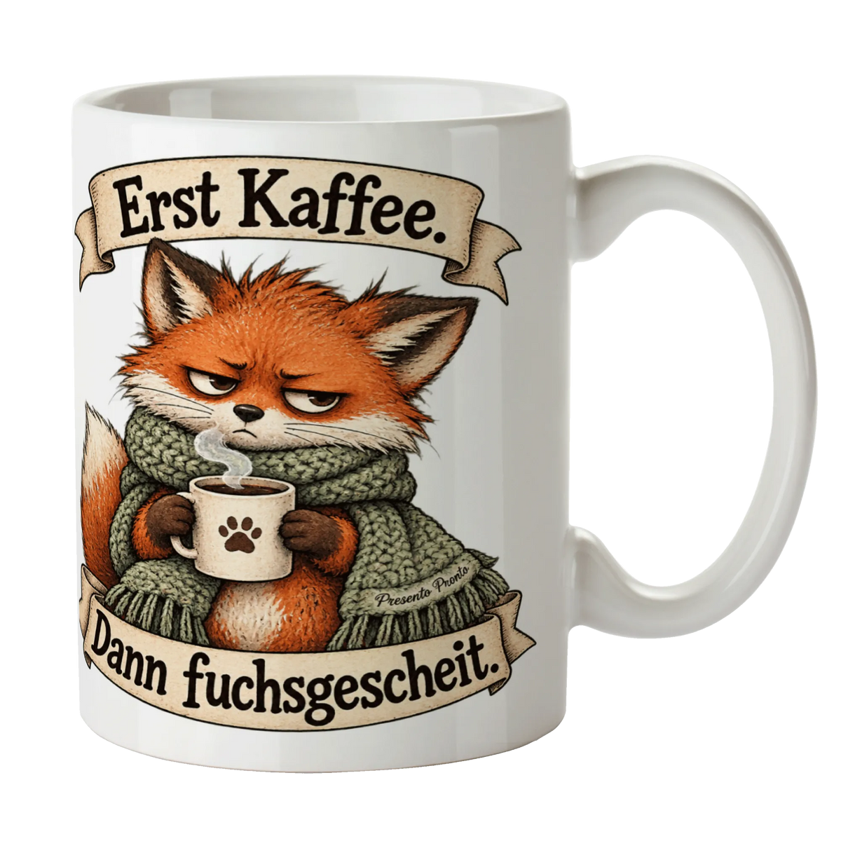 Lustige Tasse mit Fuchs für Morgenmuffel|p:2015012|h:74ed4bc9360fc0c3c031765940016b20