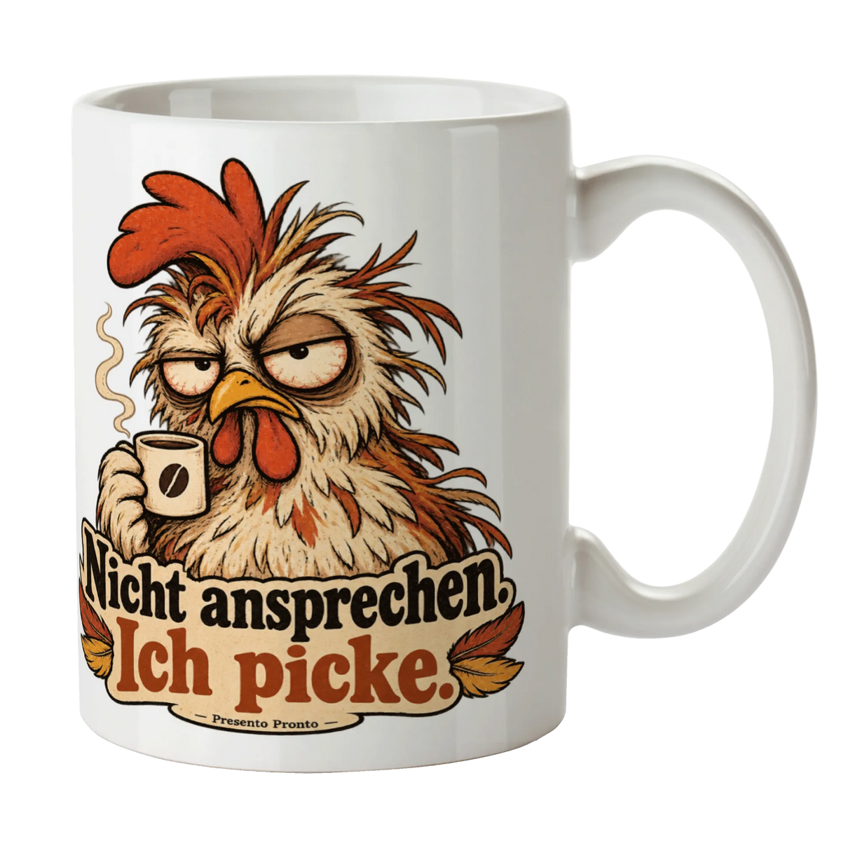 Lustige Tasse mit Huhn für Morgenmuffel|p:2015013|h:9cddcd2c99ad797c7c8ee4279f01604f