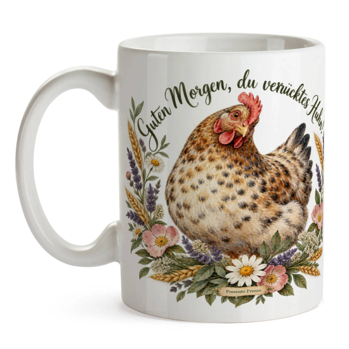 Lustige Tasse mit Huhn für Hühnerliebhaber zum Guten Morgen|p:2015014|h:f9cf43e1d9e848bcaaf253dcc3b64446