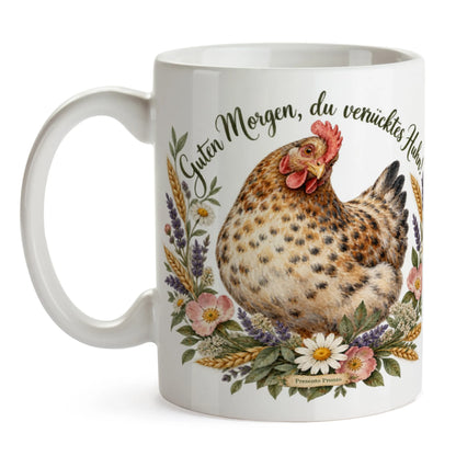 Lustige Tasse mit Huhn für Hühnerliebhaber zum Guten Morgen|p:2015014|h:f9cf43e1d9e848bcaaf253dcc3b64446