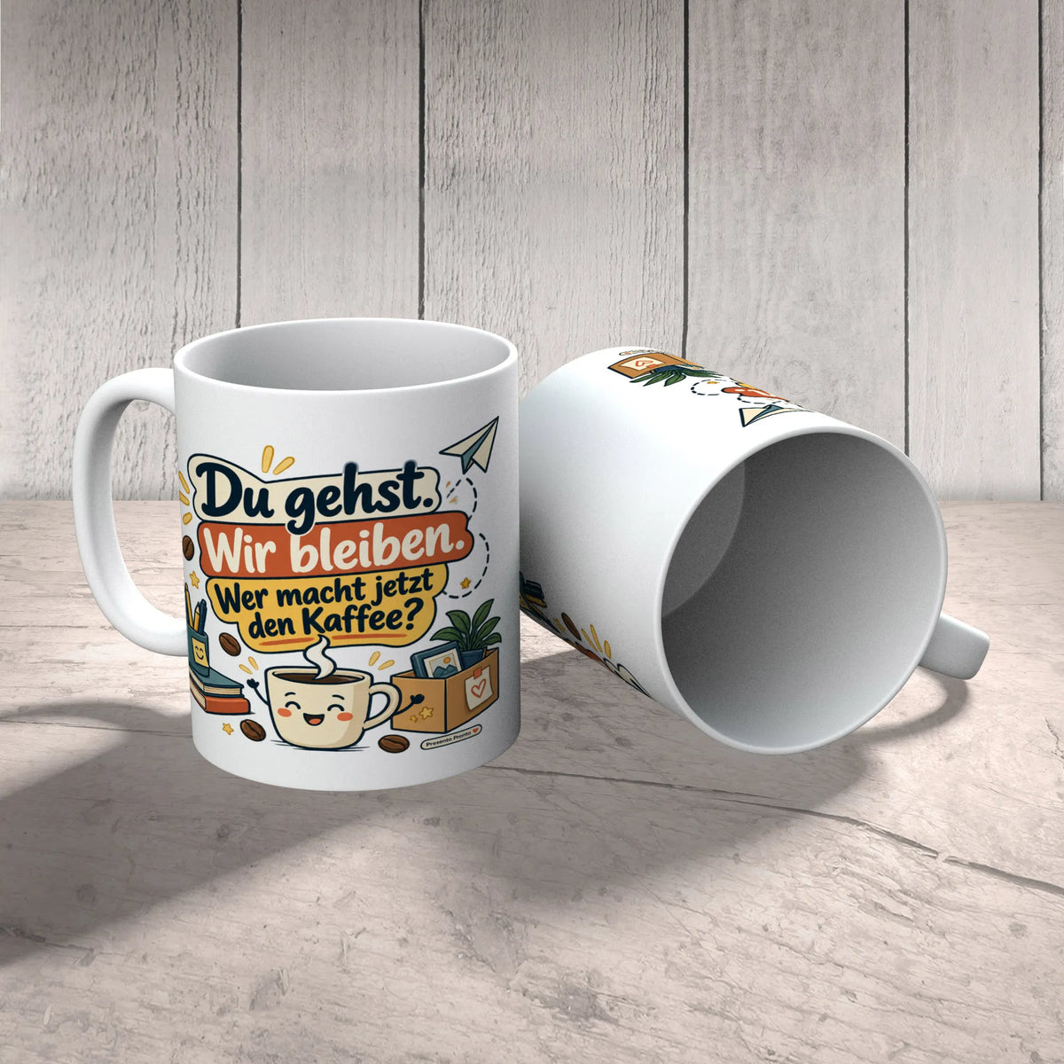 Lustige Tasse zum Abschied für Kollegen mit Büroszene|p:2015018|h:df0d7e90f0828f2f6182750524112011