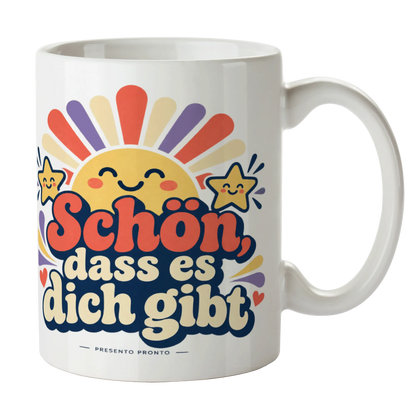 Herzliche Tasse Schön dass es dich gibt mit Sonne für Lieblingsmenschen|p:2015019|h:8d47dd11a5ace36c95ca2692d162f46b