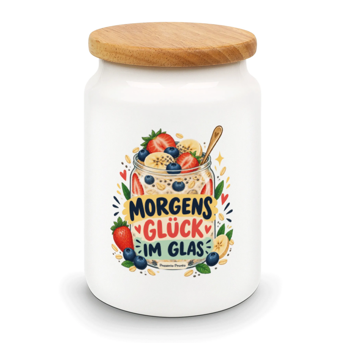 Fröhlicher Behälter für Overnight Oats für Müsli-Fans mit Erdbeeren|p:2015027|h:ebc65fbab7a7a09045d69837d5421003