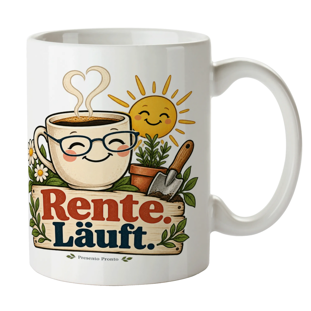 Lustige Tasse für Rentner mit Gartenschaufel und Sonne|p:2015035|h:41ea0b424377ed1520be55467dd7dec2