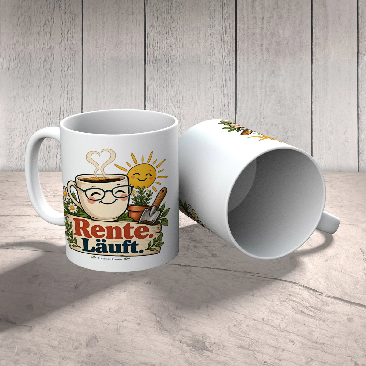 Lustige Tasse für Rentner mit Gartenschaufel und Sonne|p:2015035|h:a4c988adbb89015975e983a38c3ce195
