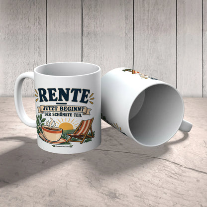 Fröhliche Tasse zur Rente mit Sonne und Liegestuhl|p:2015036|h:1ff6a98f662c66832415be6f49e7a2a5