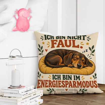 Lustiges Kissen für Faule mit schläfrigem Dackel|p:2015064|h:0261aa2121a7d80a384a8e290b1800a5