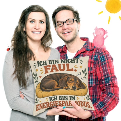 Lustiges Kissen für Faule mit schläfrigem Dackel|p:2015064|h:f12876ec53876273b78a57d0aed60716