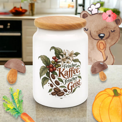 Eleganter Kaffeebohnenbehälter für Kaffeeliebhaber mit Kaffeeblüten|p:2015066|h:6cdd0be01509f310190b449861811dac