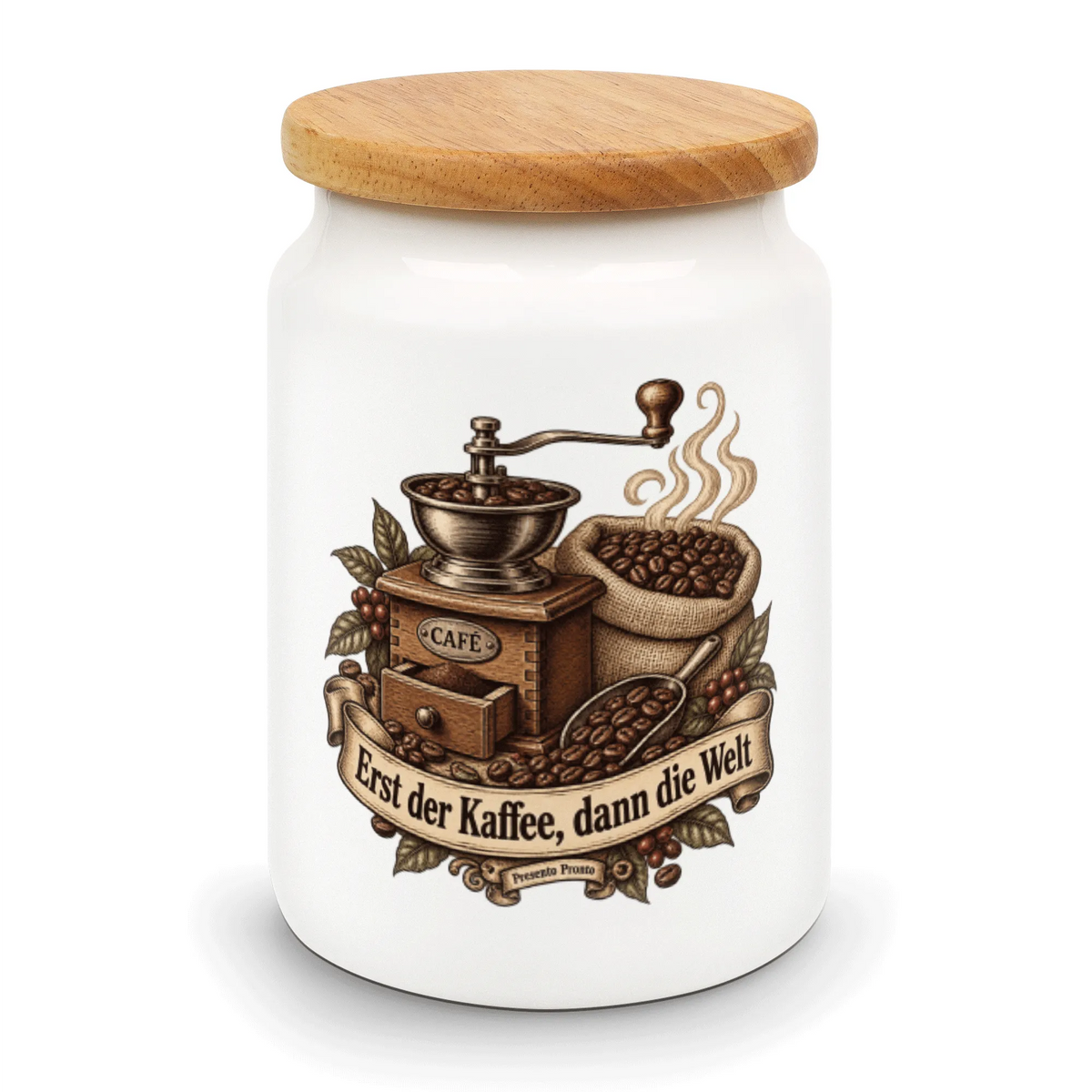 Lustiger Kaffeebohnenbehälter für Kaffeeliebhaber mit Kaffeemühle|p:2015067|h:4b44e9e648b7bd36c7f23749609f886f