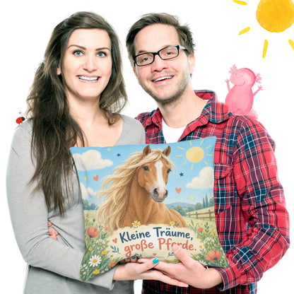 Süßes Kissen mit Pferd für Kinder auf Blumenwiese|p:2015069|h:c157fafe0f71a95f8cfa55983cd57e55