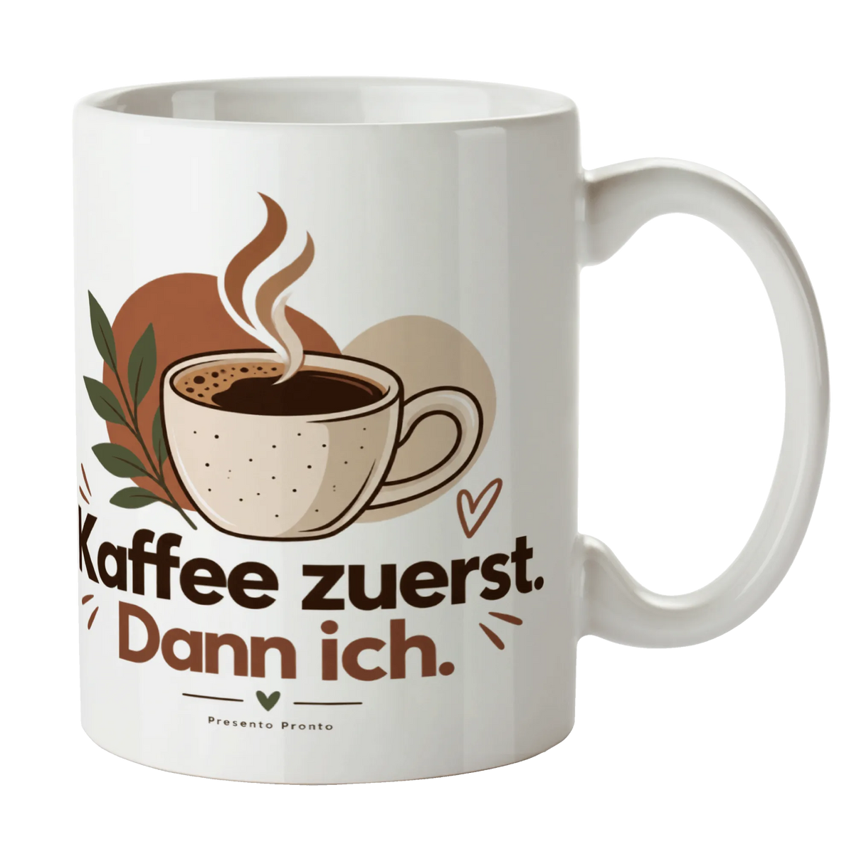 Lustige Kaffeetasse für Kaffeeliebhaber mit Becher in Salbeigrün|p:2015070|h:66cabb7cd998f2217b66027e488cadb0