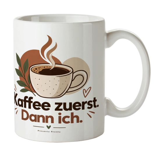 Lustige Kaffeetasse für Kaffeeliebhaber mit Becher in Salbeigrün|p:2015070|h:66cabb7cd998f2217b66027e488cadb0
