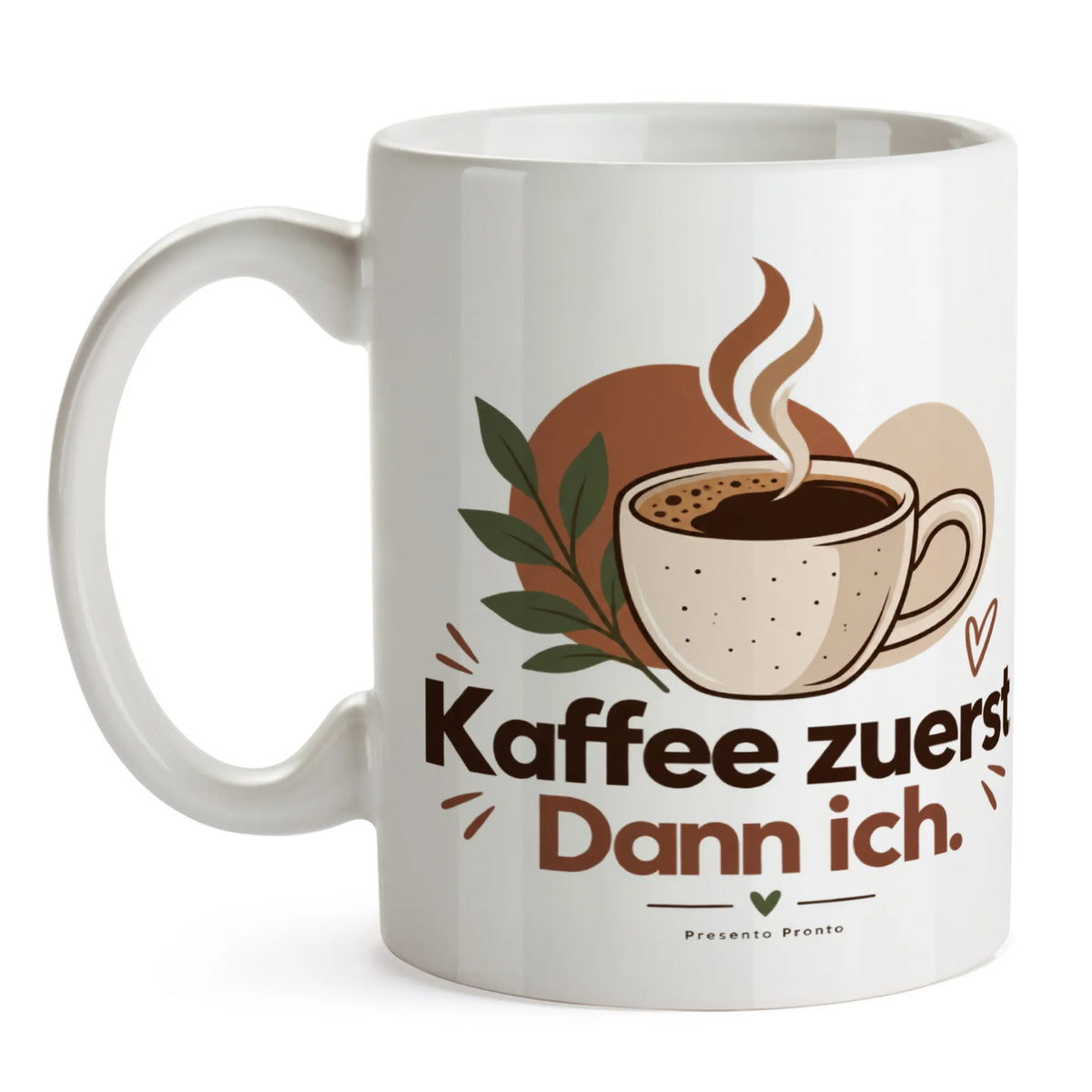 Lustige Kaffeetasse für Kaffeeliebhaber mit Becher in Salbeigrün|p:2015070|h:a5b85d18c470570d3581b96a60378097