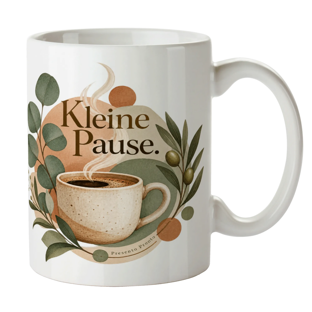 Ästhetische Tasse für die kleine Pause mit Eukalyptus|p:2015071|h:2e06889d7675d6ed1eede37602b214c8