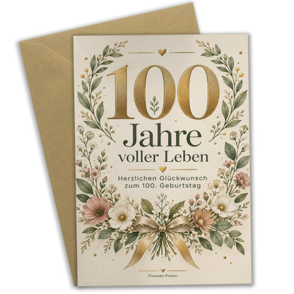 Elegante Glückwunschkarte zum 100. Geburtstag mit Zahl 100|p:2015076|h:1049ff561187aa31826e5bab63c228aa