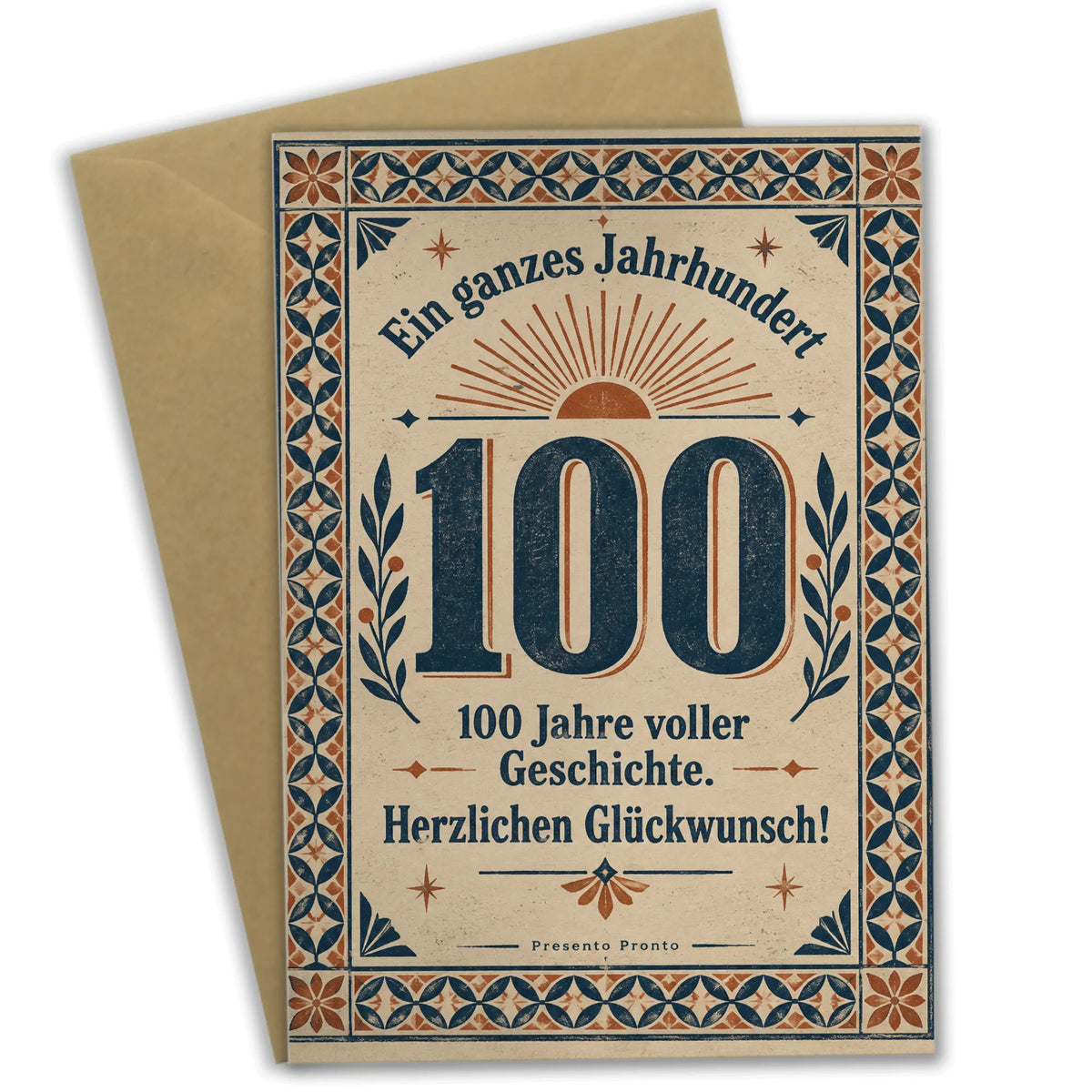 Würdevolle Glückwunschkarte zum 100. Geburtstag mit Zahl 100|p:2015081|h:35fc57368a7f54396ecfe8939e5d7962