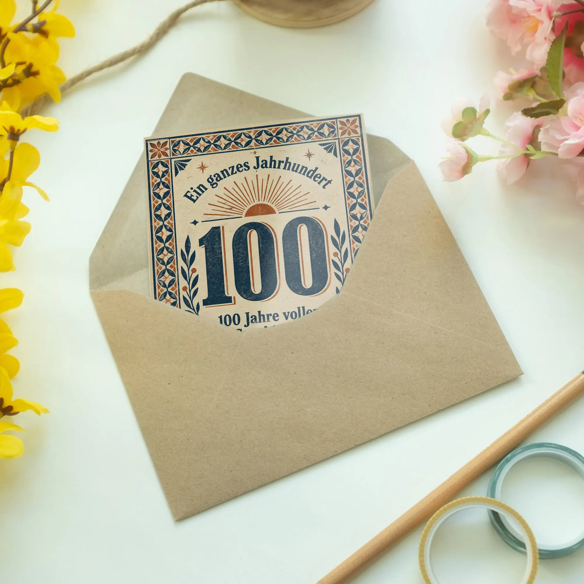 Würdevolle Glückwunschkarte zum 100. Geburtstag mit Zahl 100|p:2015081|h:bd95f567c6ef03683a6bad93d8095cef