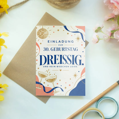 Elegante Einladungskarten zum 30. Geburtstag mit Konfetti|p:2015082|h:364afdd9800db3f45a64e2751535840e