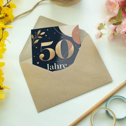 Elegante Einladungskarten zum 50. Geburtstag mit goldener Zahl 50|p:2015085|h:ed4b5ca5bafcaa6171543693d8eceaca