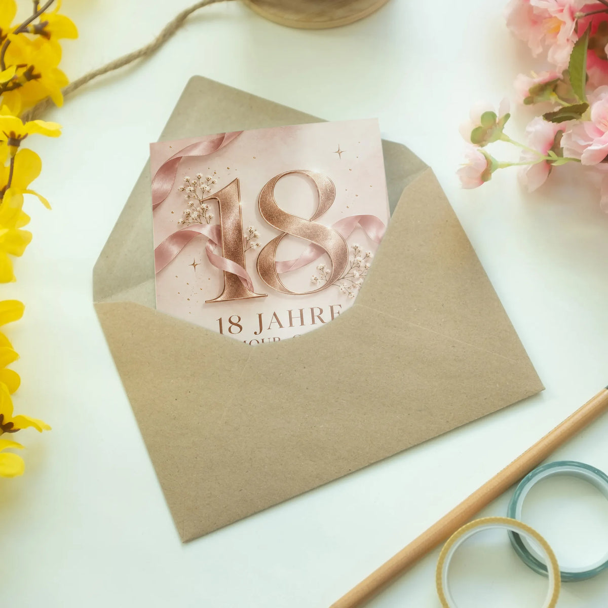 Elegante Einladungskarten zum 18. Geburtstag mit goldener 18|p:2015088|h:2a28260ce4bd6551afbbb05fa8180753