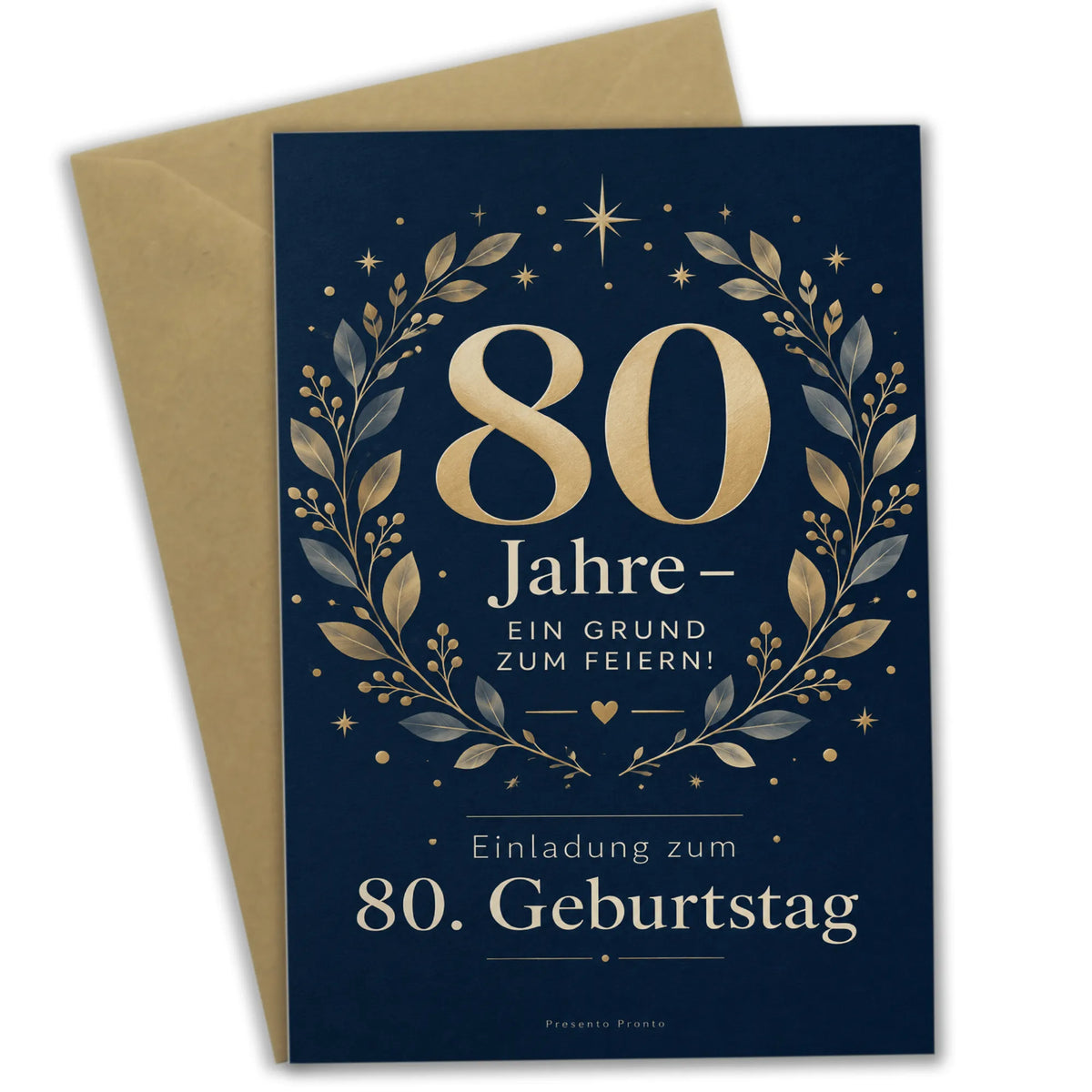 Elegante Einladungskarten zum 80. Geburtstag mit goldener 80|p:2015092|h:c2d5545e1ec818e24e272e55bba2c0a9