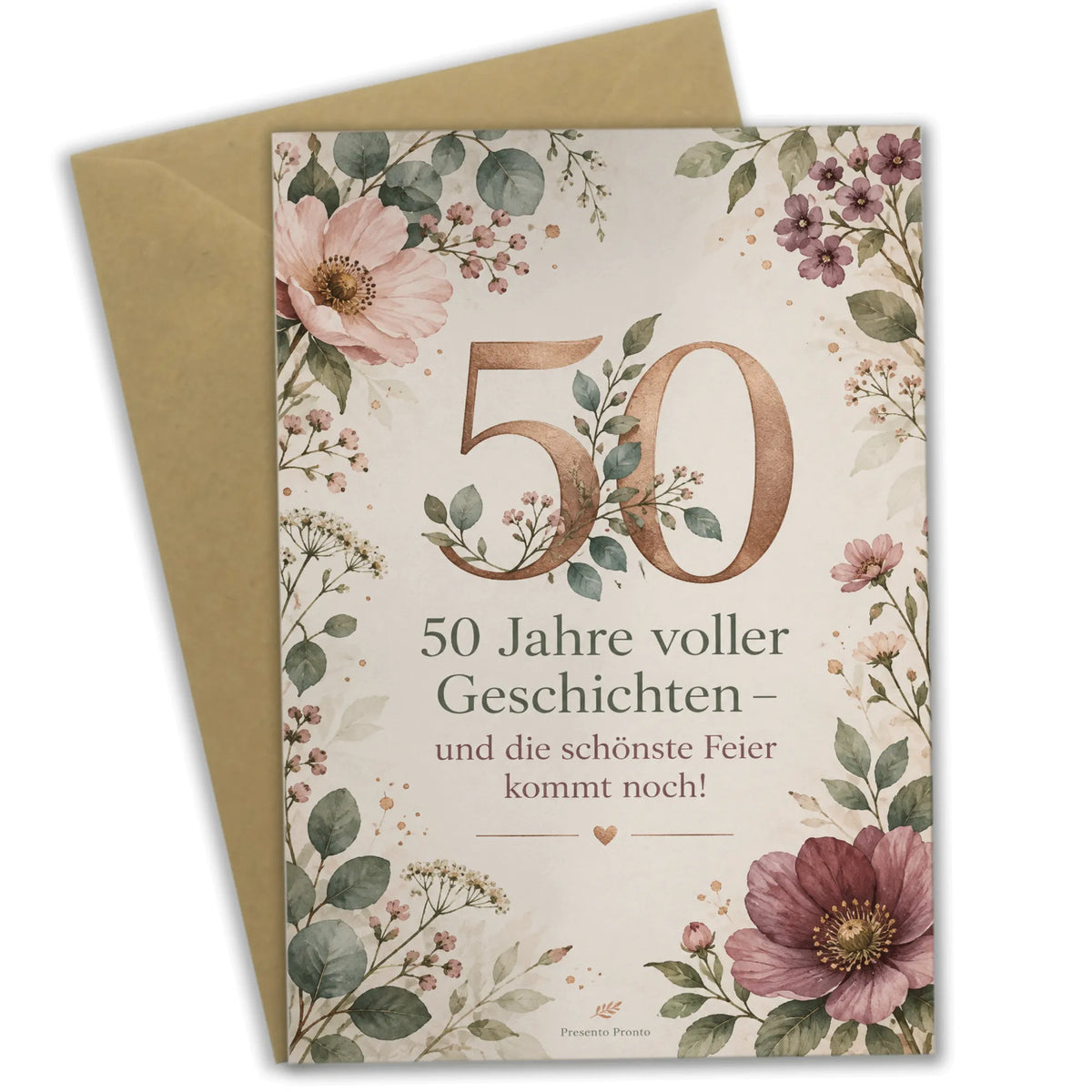 Elegante Einladungskarten zum 50. Geburtstag mit Blumen|p:2015095|h:68e70a08fa98a164972f3687557ecf21