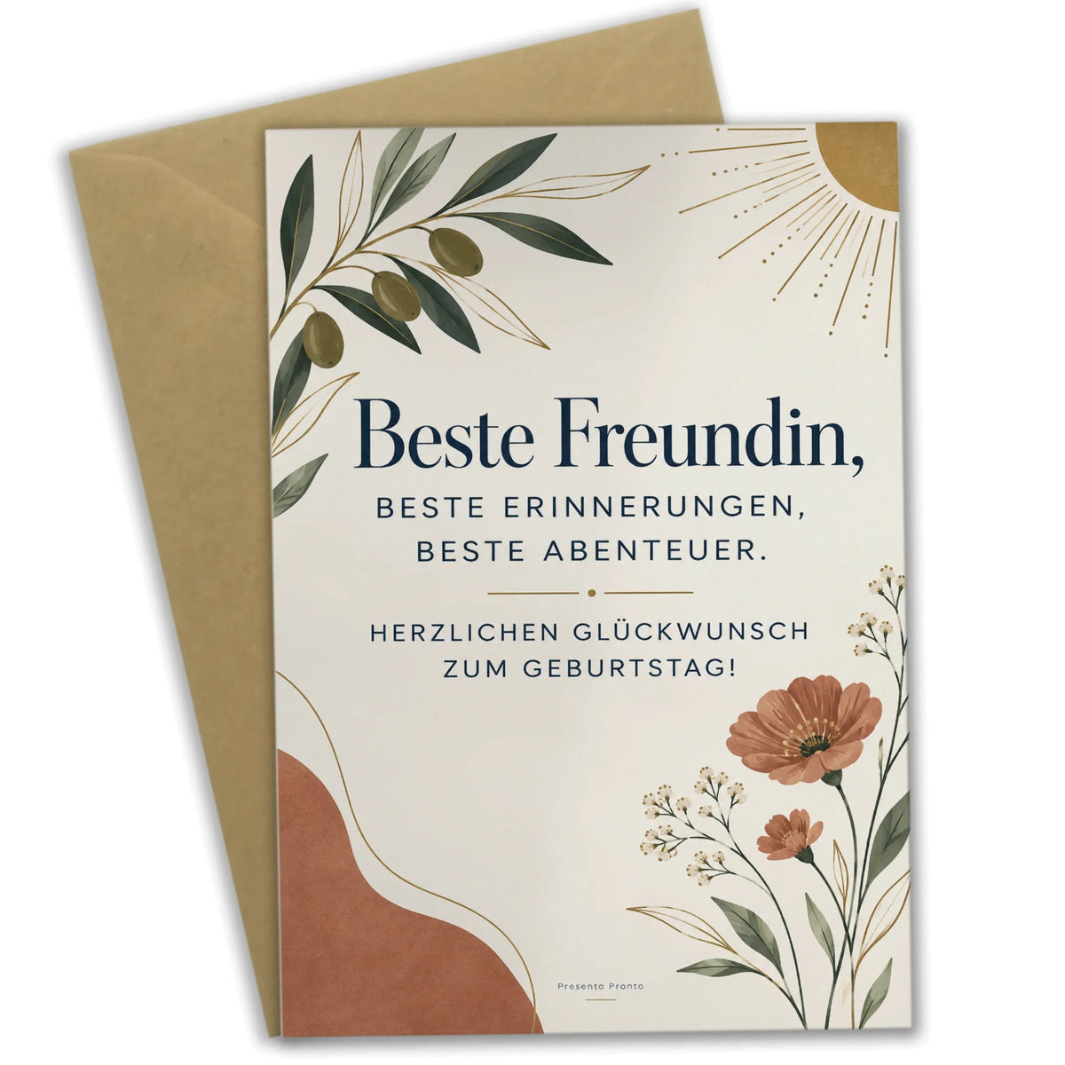 Elegante Geburtstagskarte für die beste Freundin mit Olivenzweig|p:2015107|h:87a28f6e9bc42642876ab320af477768