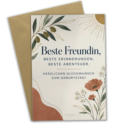 Elegante Geburtstagskarte für die beste Freundin mit Olivenzweig|p:2015107|h:87a28f6e9bc42642876ab320af477768
