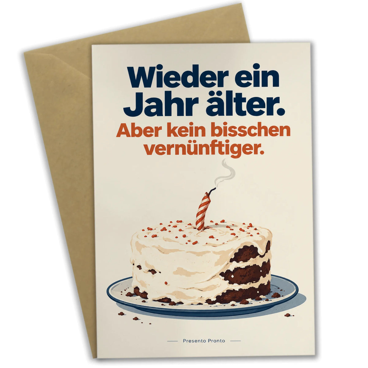 Lustige Geburtstagskarte für Männer mit müdem Kuchen|p:2015112|h:a20fa69386f69bbd00a3d7c526334b60