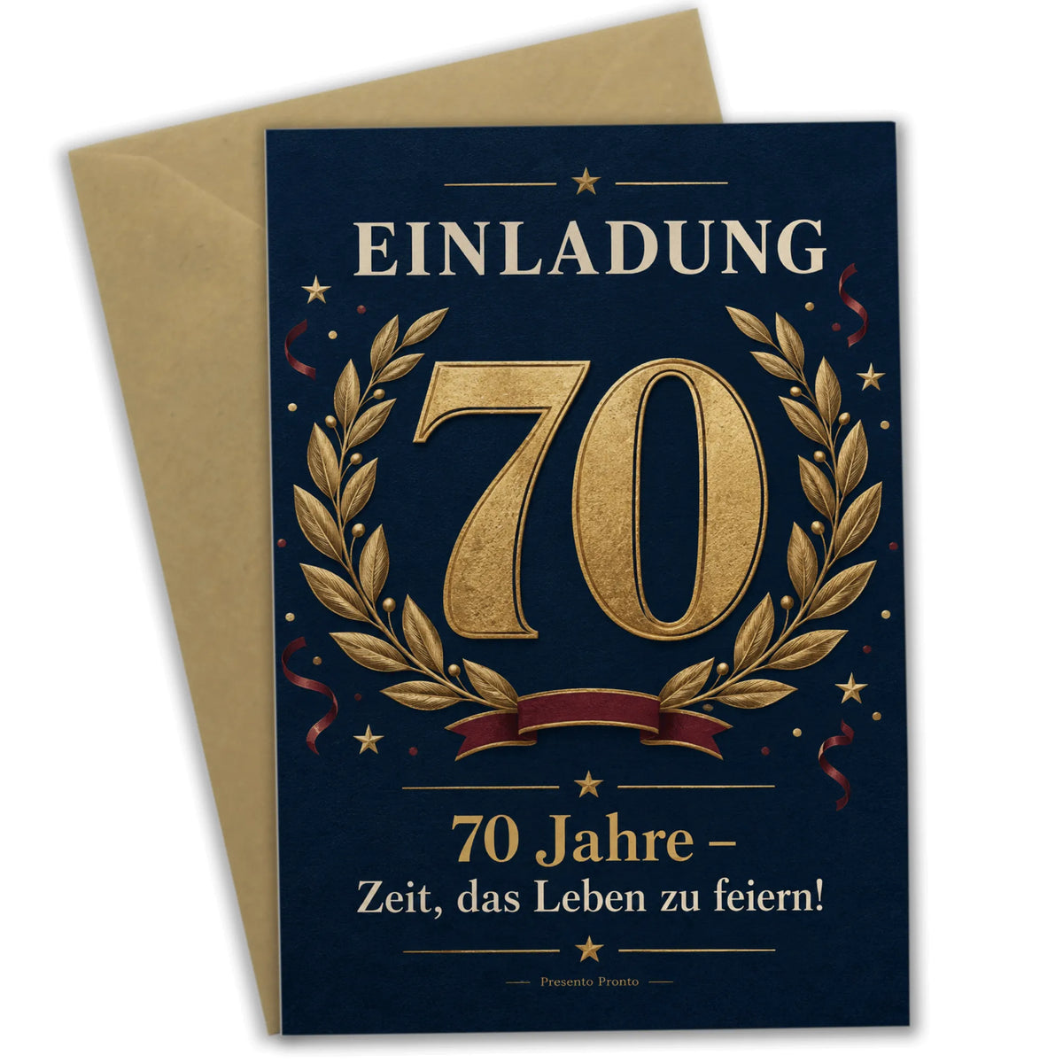 Elegante Einladungskarten zum 70. Geburtstag für Männer mit goldener 70|p:2015132|h:ff0adbe7a1b7bc4877d9335e5c439639