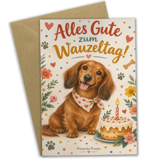 Lustige Geburtstagskarte für Hundefans mit Dackel und Kuchen|p:2015137|h:110850f2e9e036bbae2b16c7d611d5f9