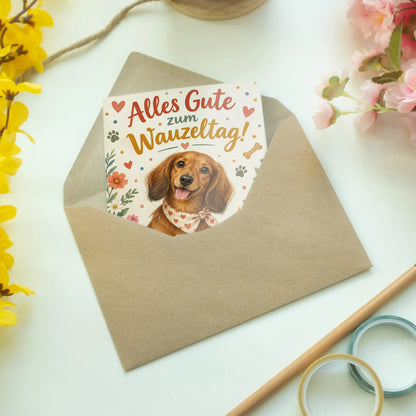Lustige Geburtstagskarte für Hundefans mit Dackel und Kuchen|p:2015137|h:cb918e6e82599e59b71987ba6e561cc4
