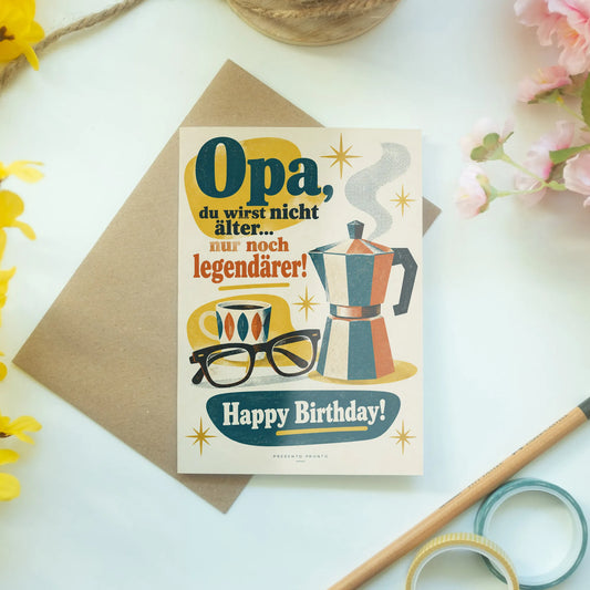 Lustige Geburtstagskarte für Opa mit Kaffeekanne|p:2015156|h:14cb8e07af09ae14d5d926390c7ecbb8