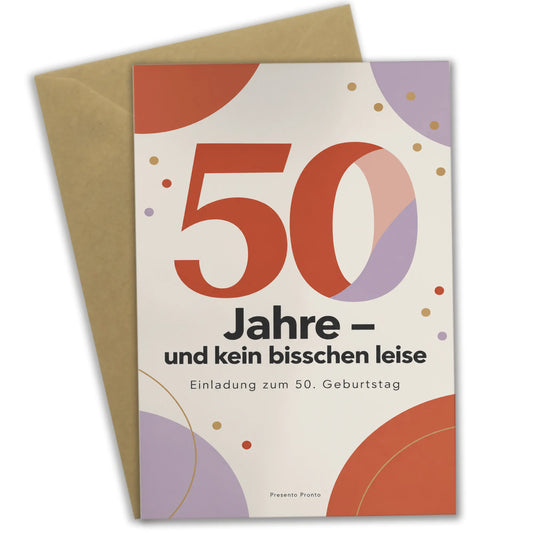 Selbstbewusste Einladungskarten zum 50. Geburtstag für Frauen mit großer 50|p:2015169|h:13b504075b37bb5ac1629850c9ef737d